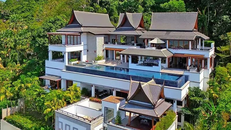 Grande villa de luxe vue mer 5 chambres à Surin