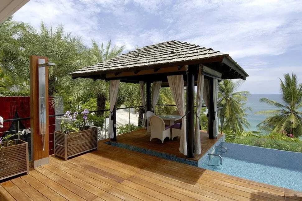Vue mer – Villa 3 chambres avec piscine privée à louer à Surin — Miniature 16