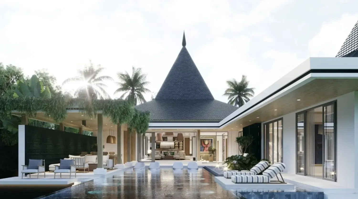 Villa moderne avec piscine 4 chambres à vendre à Bang Jo, Phuket — Photo 1