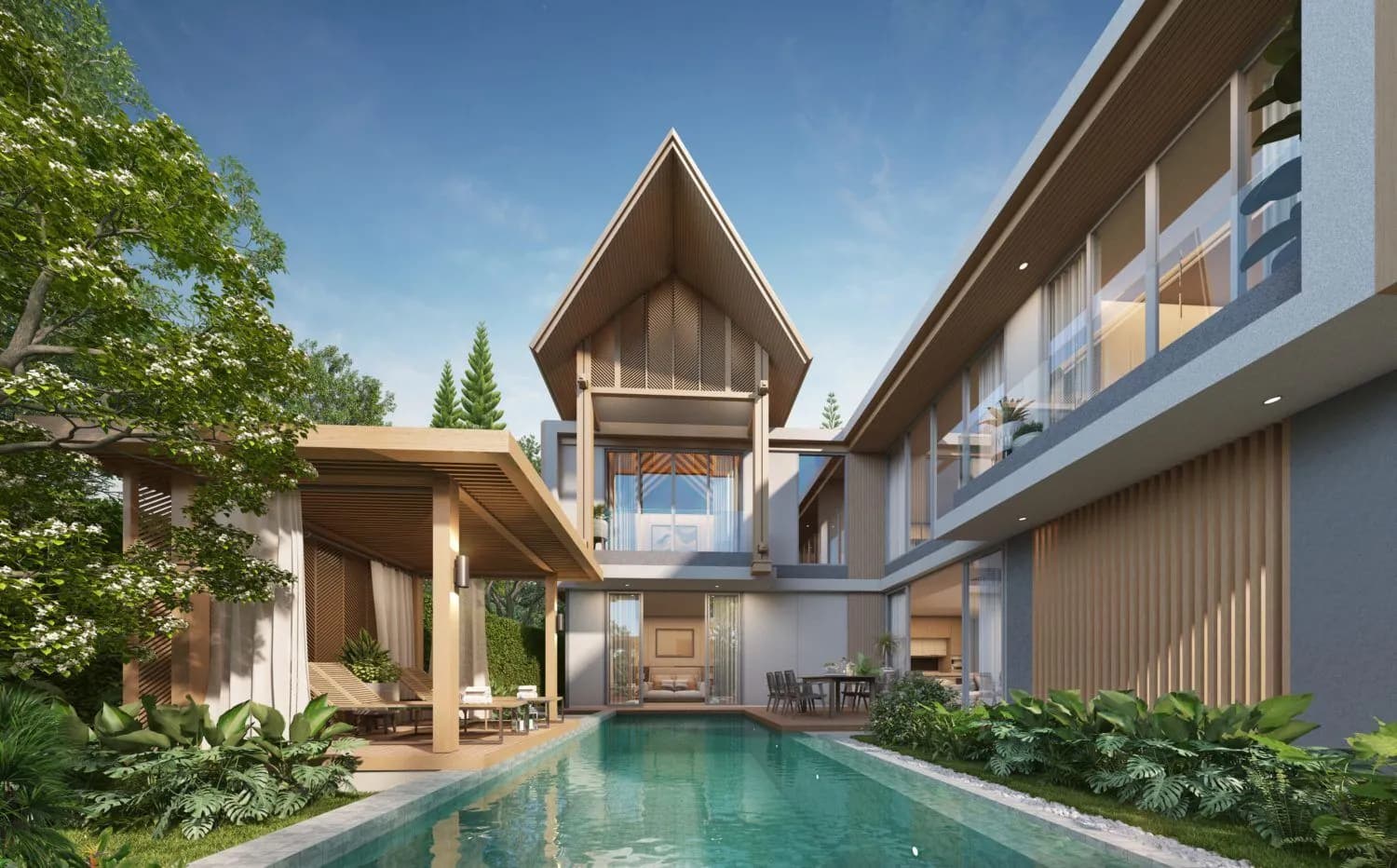 Villa 4 chambres sur 2 niveaux de 423 m² avec piscine privée à vendre à Bang Tao, Phuket — Photo 1
