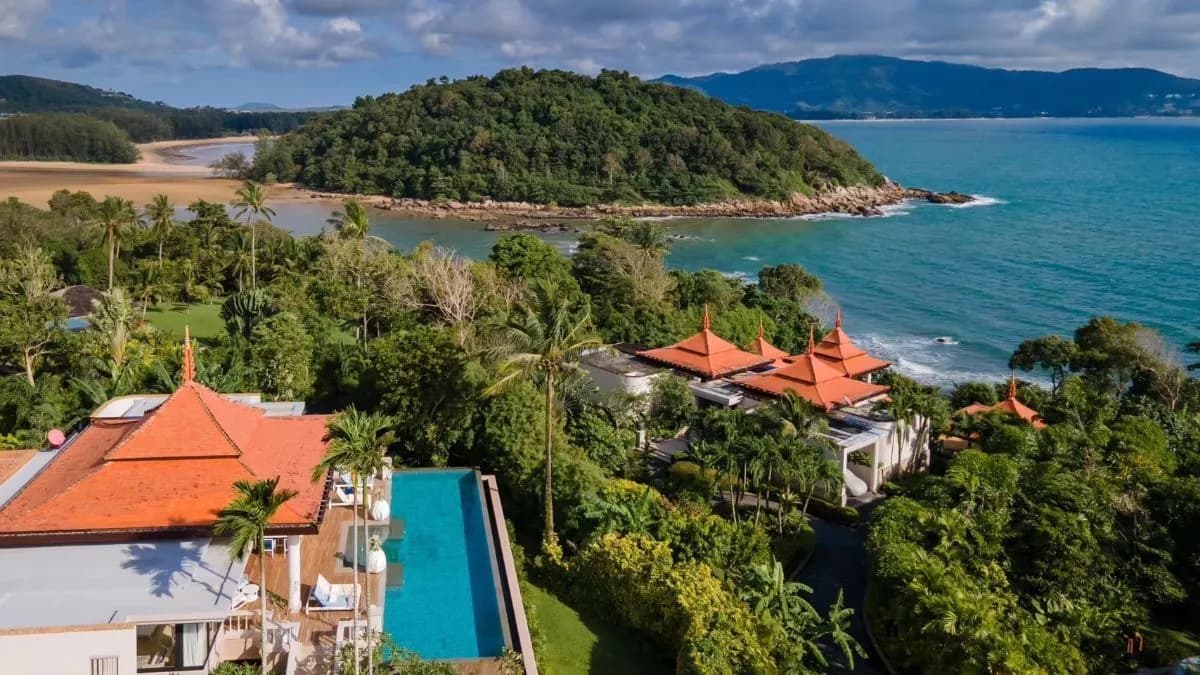 Superbe villa de luxe 3 chambres vue mer avec piscine privée à vendre à Choeng Thale, Phuket — Miniature 2