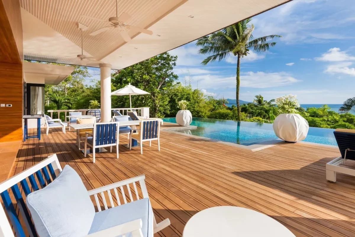 Superbe villa de luxe 3 chambres vue mer avec piscine privée à vendre à Choeng Thale, Phuket — Miniature 11