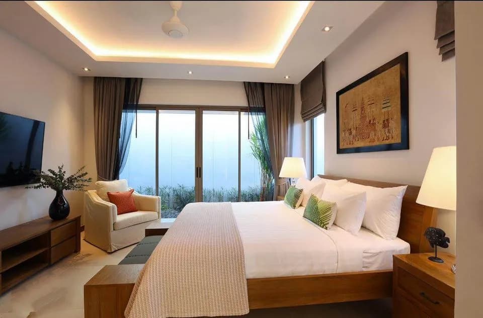 Luxueuse villa 4 chambres avec piscine privée en location annuelle à Anchan Hill, Choeng Thale — Miniature 8