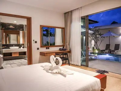 Belle villa avec piscine 2 chambres à louer à Choeng Thale