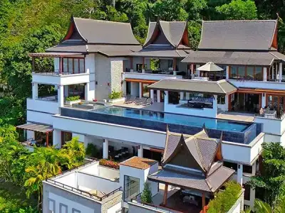 Grande villa de luxe vue mer 5 chambres avec piscine privée à louer à Surin Beach