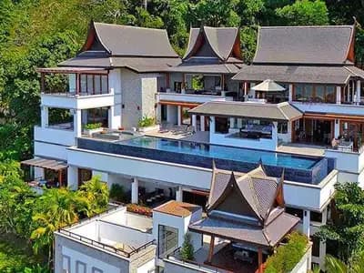 Grande villa de luxe vue mer 5 chambres avec piscine privée à louer à Surin Beach