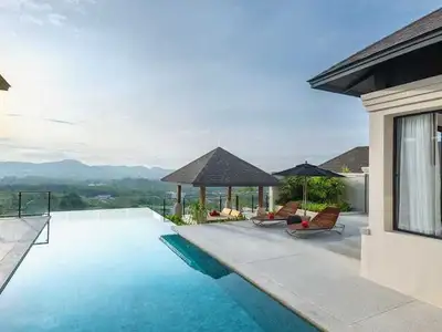 Villa avec vue montagne dans un paradis tropical à Layan