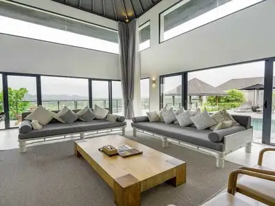 Villa avec vue montagne dans un paradis tropical à Layan
