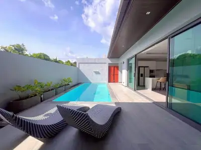 Villa moderne 3 chambres avec piscine privée à louer à Choeng Thale