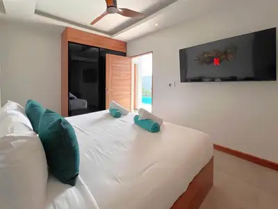Villa moderne 3 chambres avec piscine privée à louer à Choeng Thale