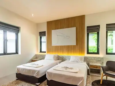 Villa 3 chambres acceptant les animaux avec piscine d'eau salée à Bang Tao
