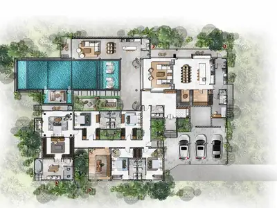 Villa moderne avec piscine 4 chambres à vendre à Bang Jo, Phuket