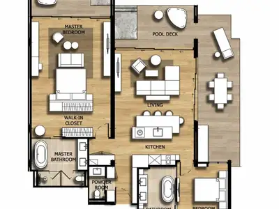 Appartement 2 chambres avec accès piscine à Bangtao Beach
