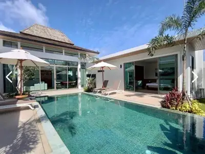 Élégante villa avec piscine 2 chambres en location annuelle à Choeng Thale, Phuket