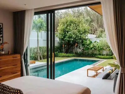 Villa de luxe avec piscine de style loft moderne à louer à Cherngtalay, Phuket