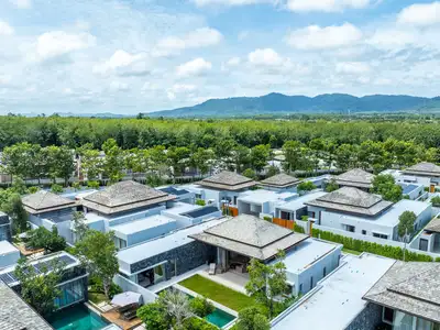 Villa privée neuve avec piscine 4 chambres à louer à Botanica Foresta, Phuket